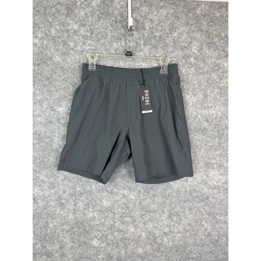 Rhône Shorts Men's Small Gray Mako 7 in Performance Mesh Lined Workout Training